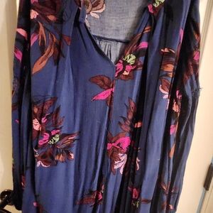 Free People Electric Orchard Dress Blue M